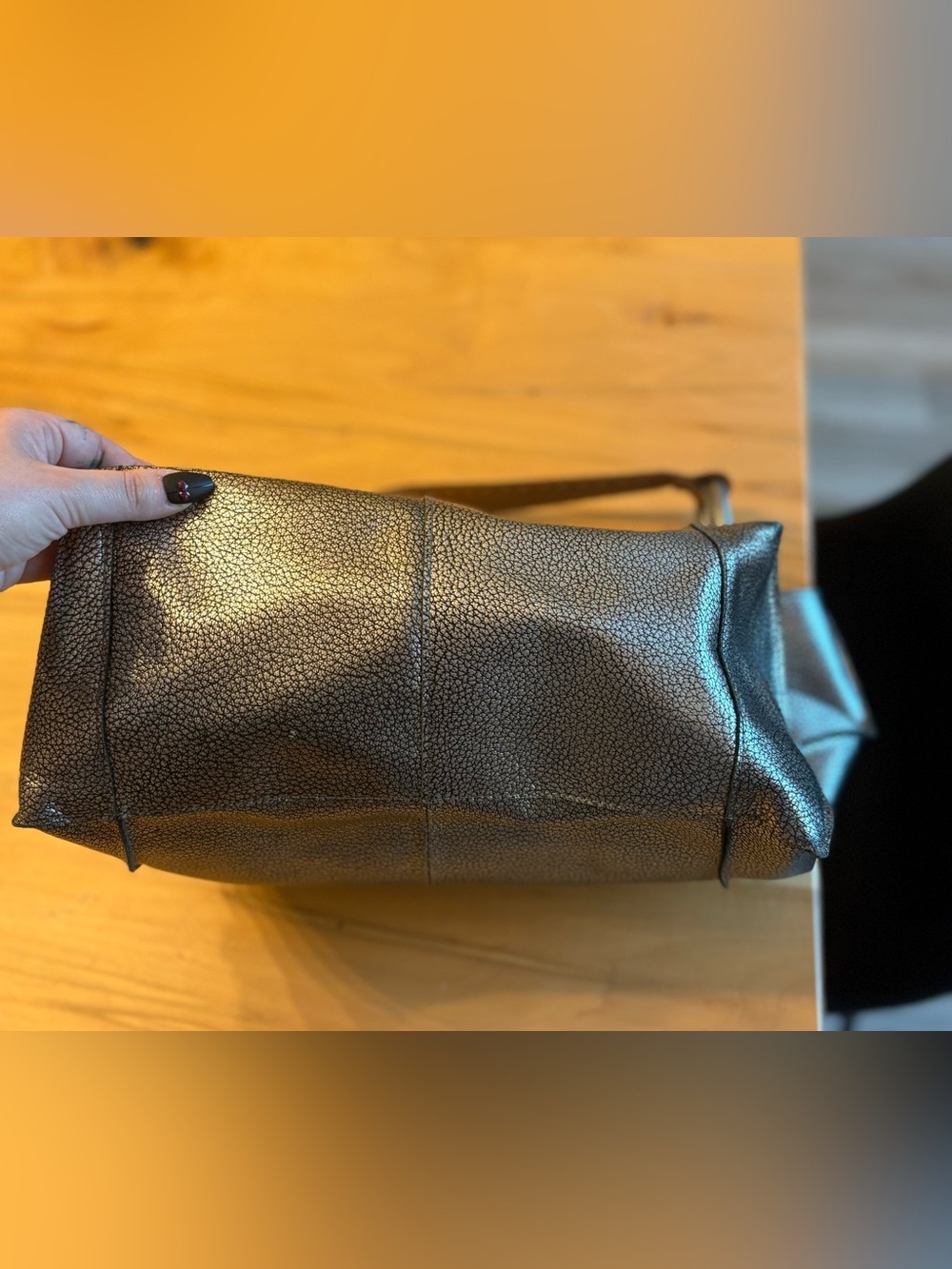 The Sak Los Feliz Large Tote Bag, Metallic Silver - Picture 15 of 16